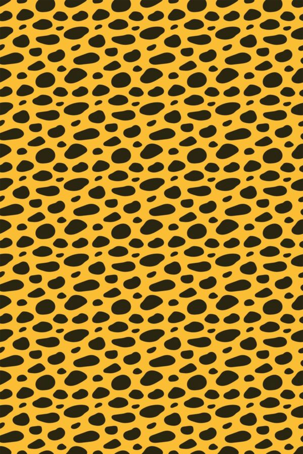 Fancy Walls Traditional Classic Cheetah Print Orange Lively self-adhesive wallpaper