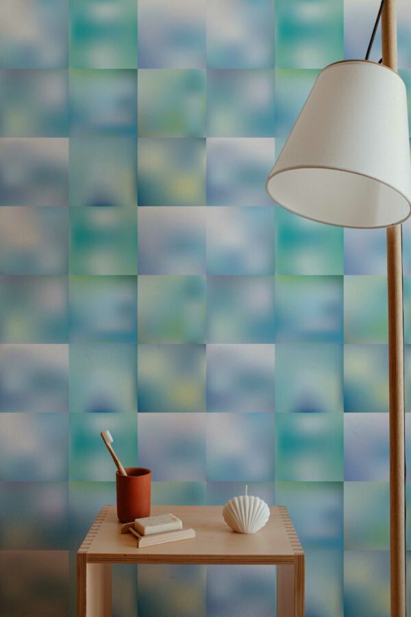 Blue Tile Serenity Self-Adhesive Wallpaper by Fancy Walls