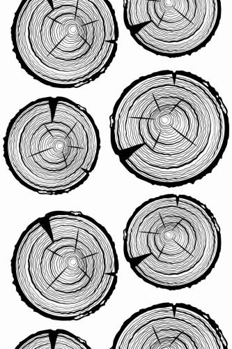 Pattern repeat of Tree trunk removable wallpaper design