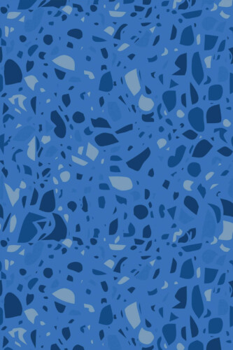 Pattern repeat of Trending Blue Terrazzo removable wallpaper design