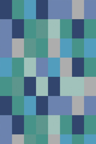 Pattern repeat of Turquoise Blue Geometry removable wallpaper design