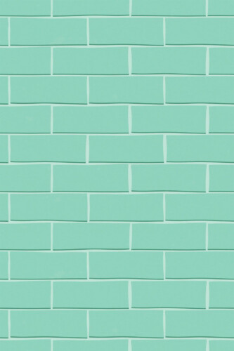 Pattern repeat of Turquoise Brick Aesthetic removable wallpaper design