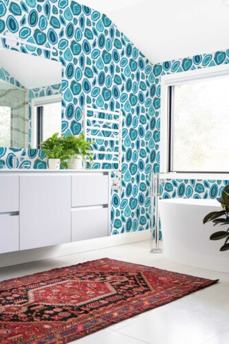 Traditional wallpaper in blue nautical style from Fancy Walls