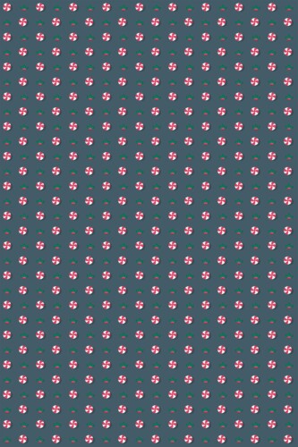 Fancy Walls removable wallpaper featuring Christmas candy on blue