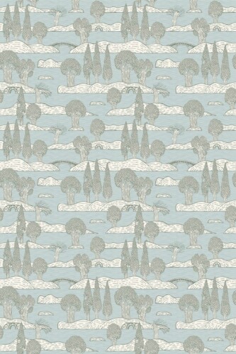 Gray Island Calm self-adhesive wallpaper by Fancy Walls