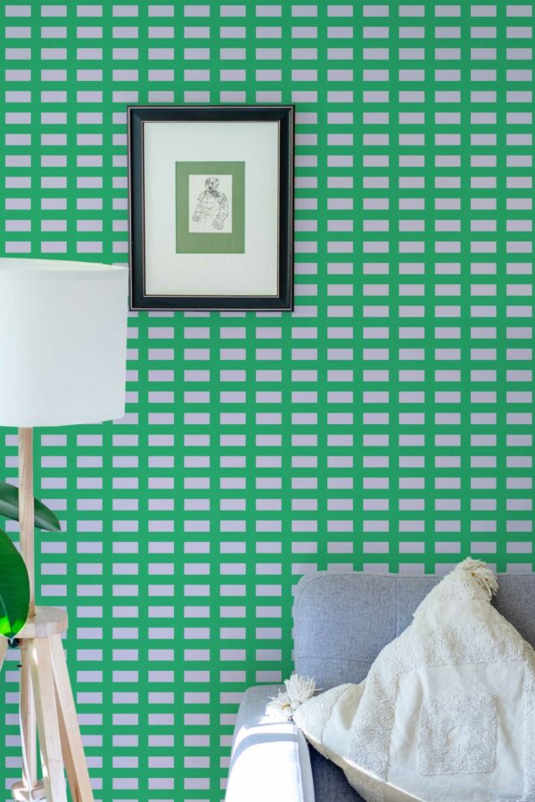 Fancy Walls GeoGreen Peel and Stick Wallpaper