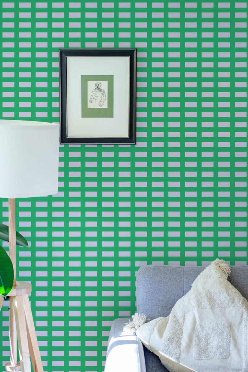 Fancy Walls GeoGreen Peel and Stick Wallpaper