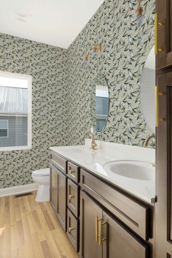Green Leaf Serenity self-adhesive wallpaper by Fancy Walls