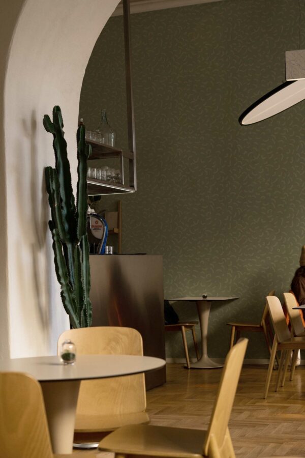 Fancy Walls Green Glimpse peel and stick wallpaper