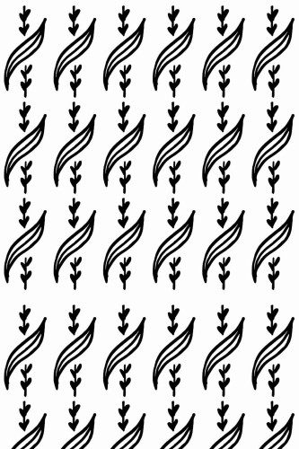 Pattern repeat of Vertical leaf removable wallpaper design