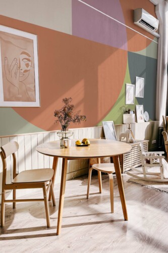 Bold Aesthetic Geometry Fancy Walls peel and stick wall murals