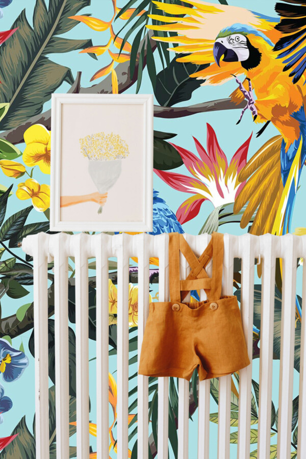Fancy Walls Tropical Maximalist peel and stick wall murals