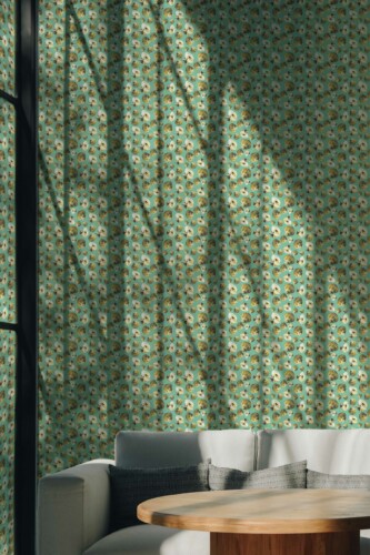 Fresh Seashell Green unpasted wallpaper by Fancy Walls