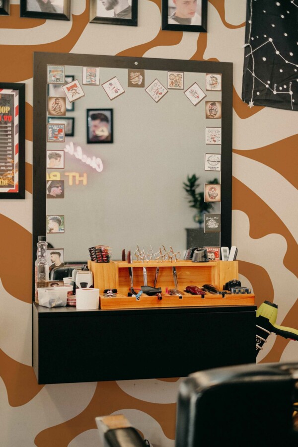 Fancy Walls peel and stick wall murals with abstract freehand cutouts