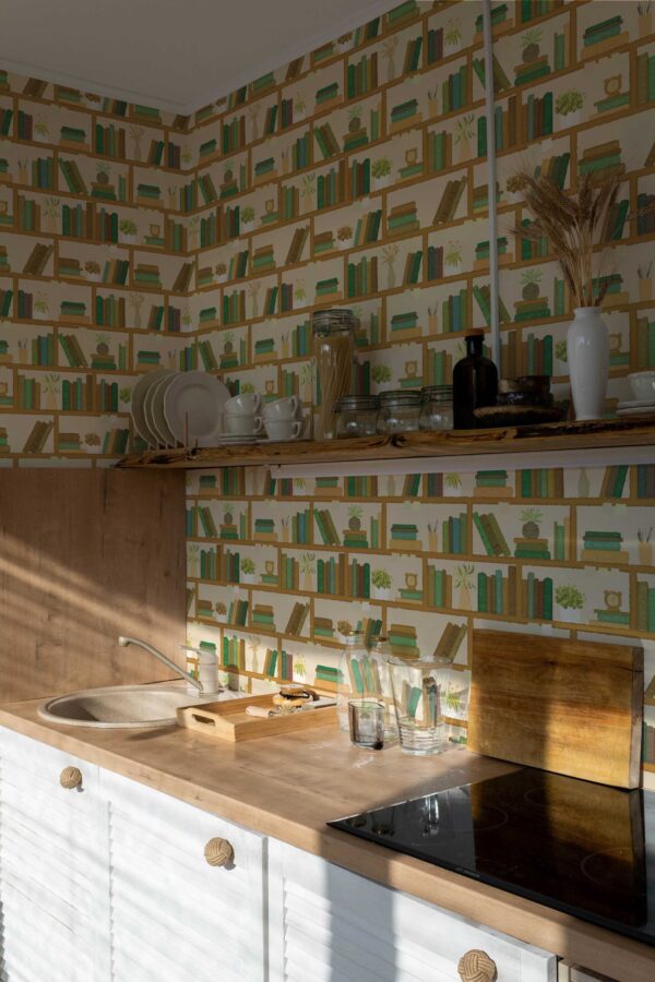 Fancy Walls Book Bliss peel and stick wallpaper