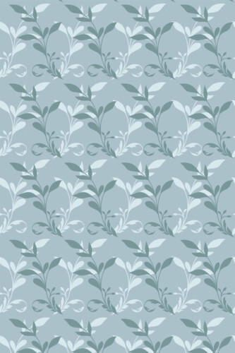Pattern repeat of Vintage leaf design removable wallpaper design
