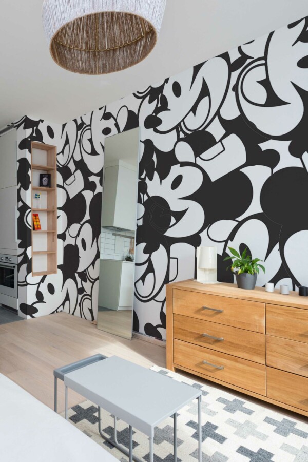 Vintage mousy frolic wall paper mural by Fancy Walls, perfect for accent walls