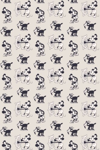Beige Retro Rodent Self-Adhesive Wallpaper by Fancy Walls