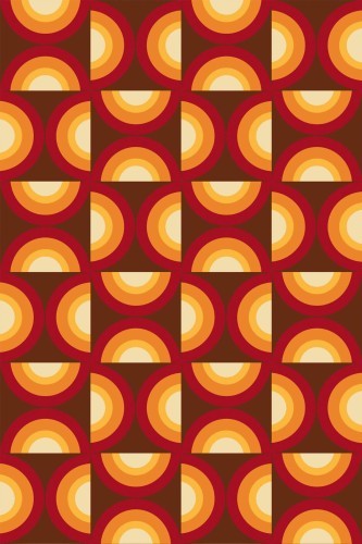Pattern repeat of Vintage retro removable wallpaper design