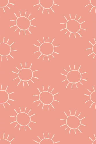 Pattern repeat of Vintage sun removable wallpaper design