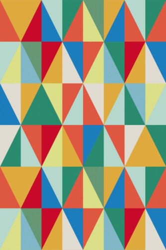 Pattern repeat of Vintage triangles removable wallpaper design