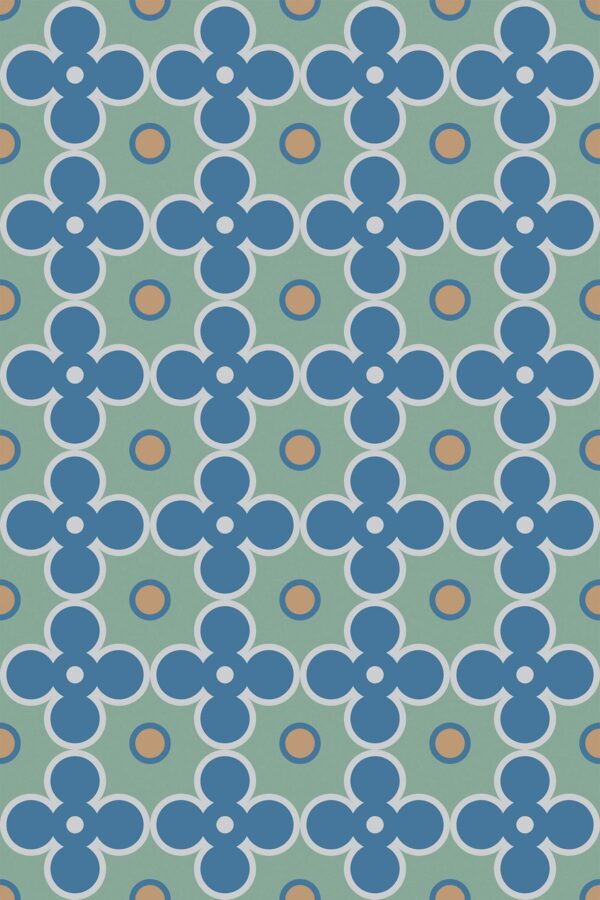 Green Geometry unpasted wallpaper from Fancy Walls