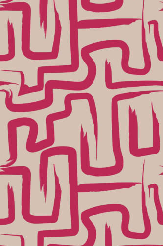 Pattern repeat of Viva magenta aesthetic brushstroke removable wallpaper design