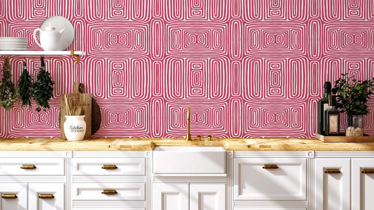 viva magenta vintage unpasted wallpaper
