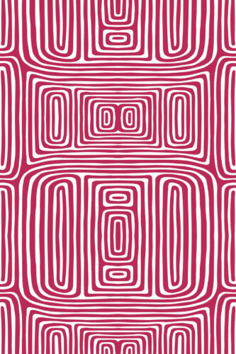 Pattern repeat of Viva magenta vintage abstract removable wallpaper design