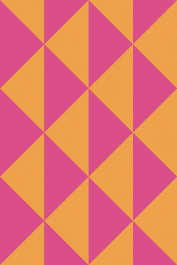 Pattern repeat of Vivid triangles removable wallpaper design