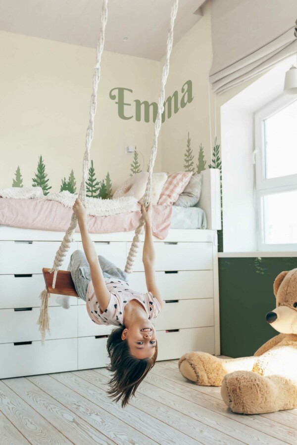 Fancy Walls green spruce forest wall mural peel and stick