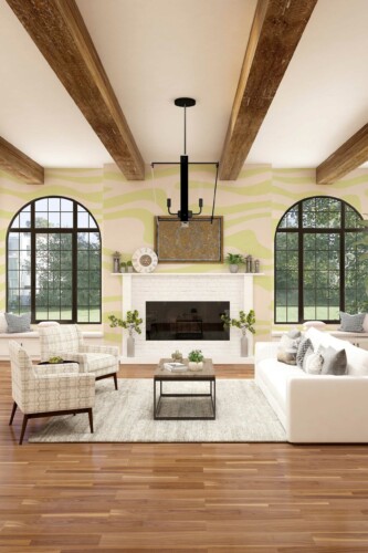 Peel and stick wall murals by Fancy Walls featuring neutral groove