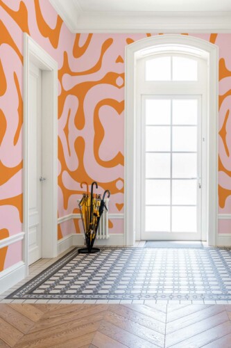 Peel and stick wall murals by Fancy Walls featuring groovy vibes