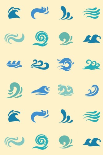 Pattern repeat of Waves in the sand removable wallpaper design