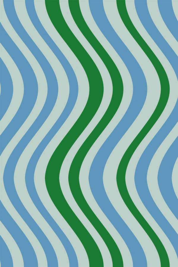 Pattern repeat of Wavy line removable wallpaper design