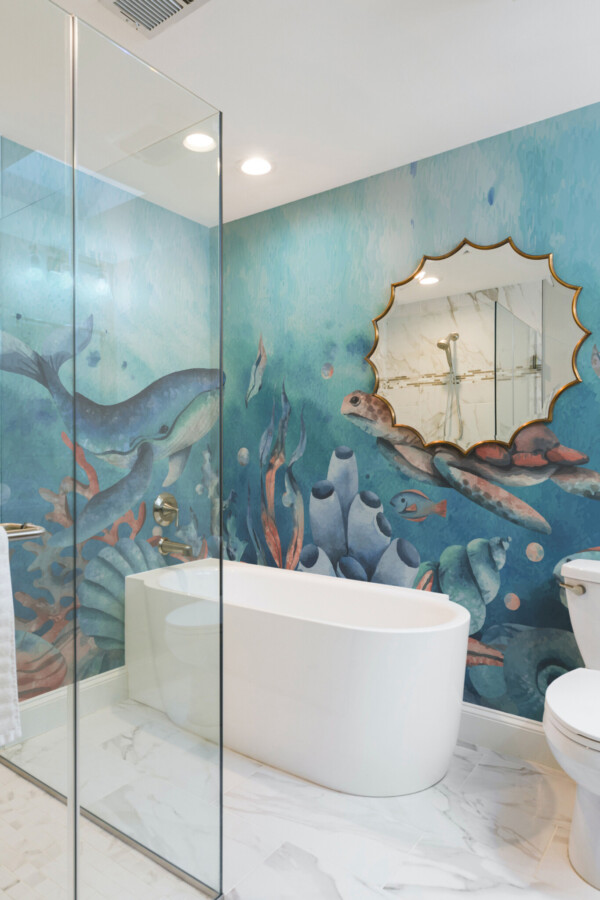 Fancy Walls nautical underwater life self-adhesive wall mural