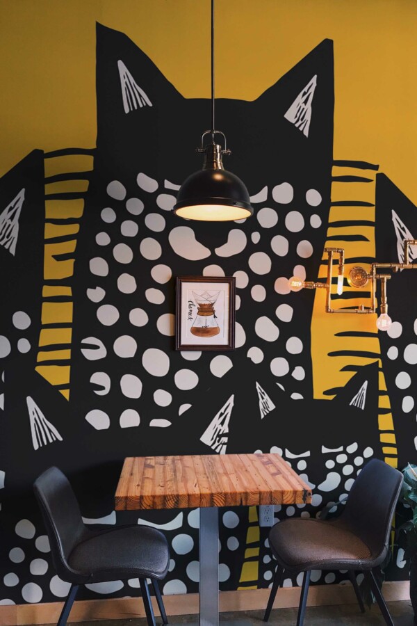 Fancy Walls peel and stick wall murals with cute cat theme