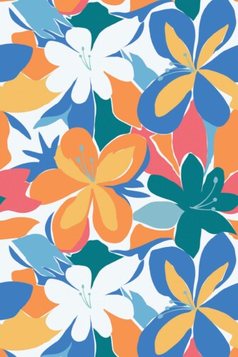Fancy Walls Peel and Stick Wallpaper in FlowerBurst Design