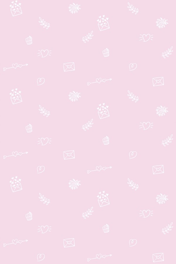 Removable Playful Pink Hearts Wallpaper from Fancy Walls