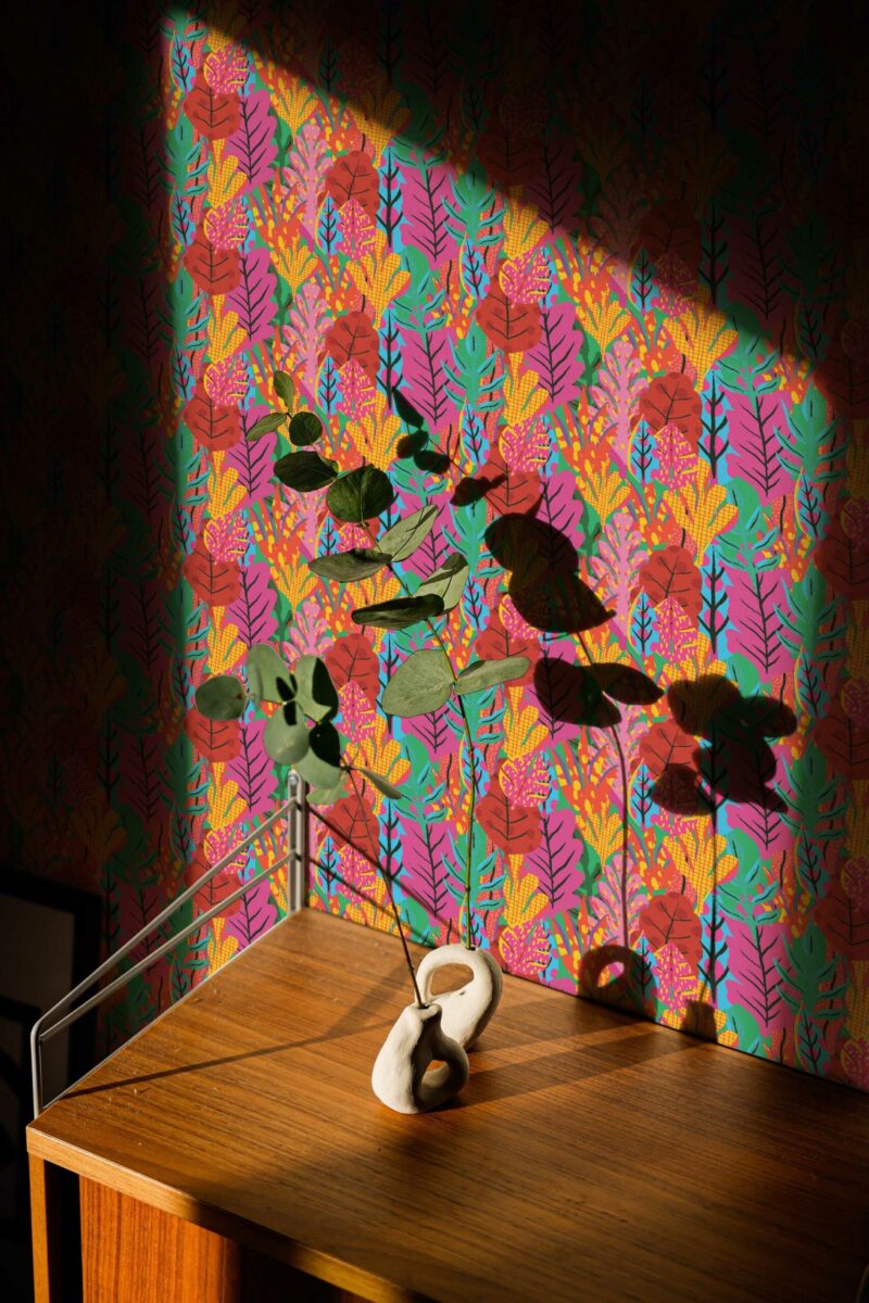 Whimsical Leaf Tapestry Removable Wallpaper from Fancy Walls