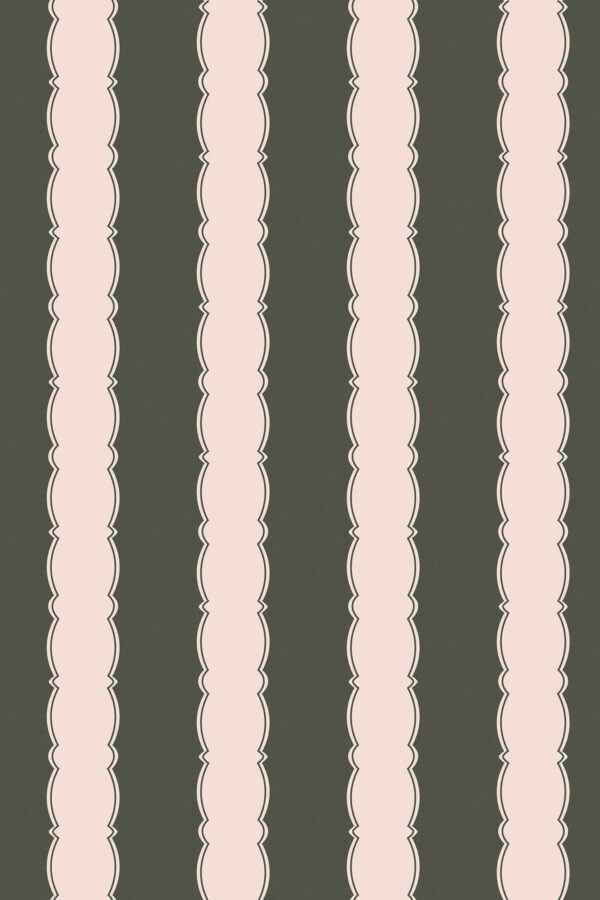 Traditional wallpaper featuring Retro Pink Labyrinth from Fancy Walls