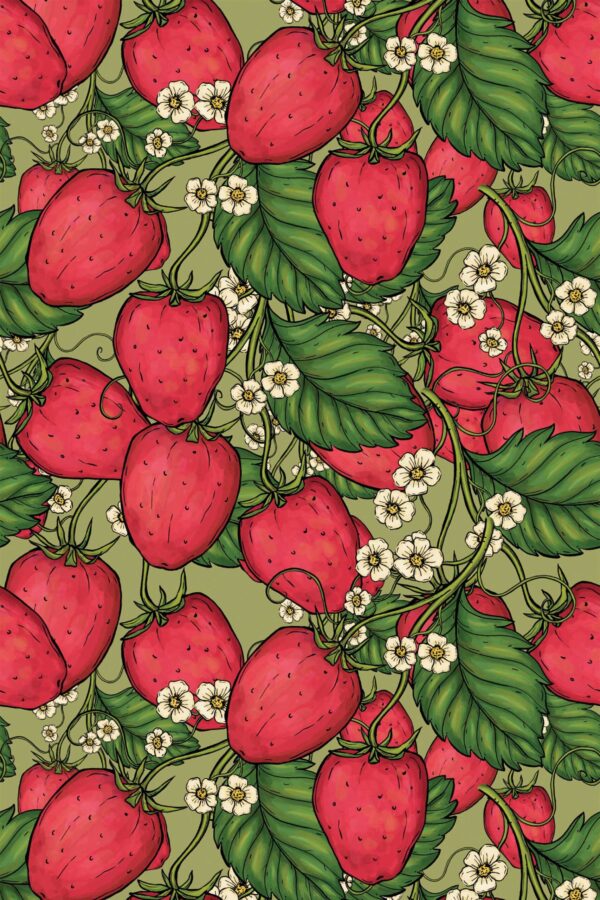 Fancy Walls Berry Patch non-pasted wallpaper