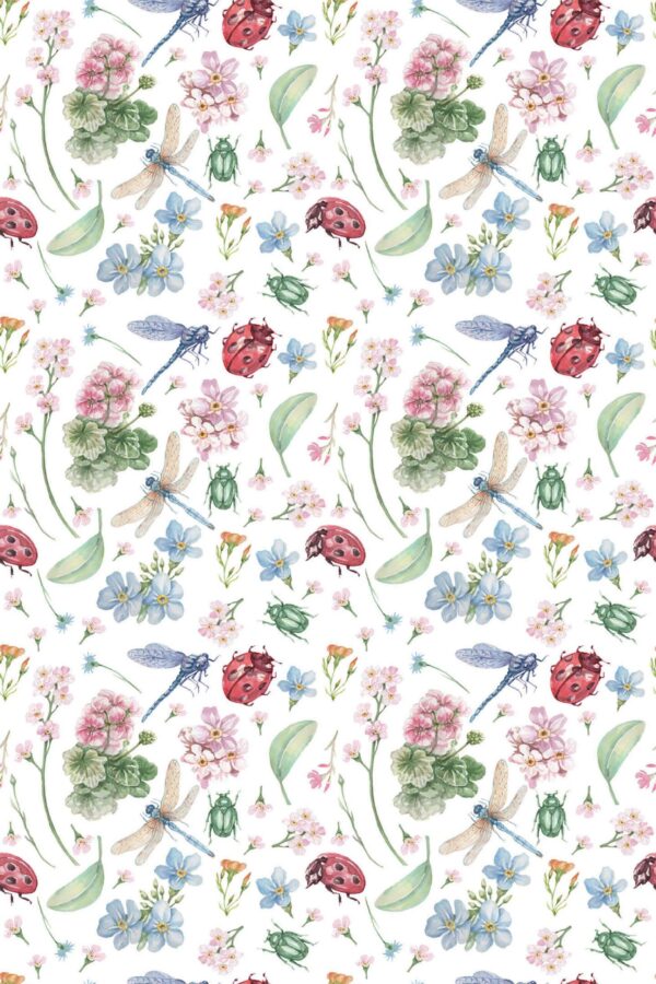 Fancy Walls Peel and Stick Wallpaper - Dragonfly Dance