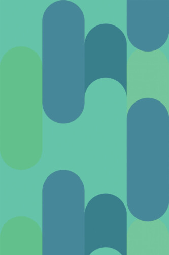 Pattern repeat of Whispers of Turquoise Geometry removable wallpaper design