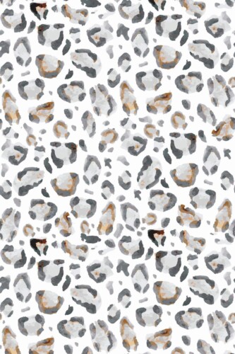 Pattern repeat of White leopard pattern removable wallpaper design