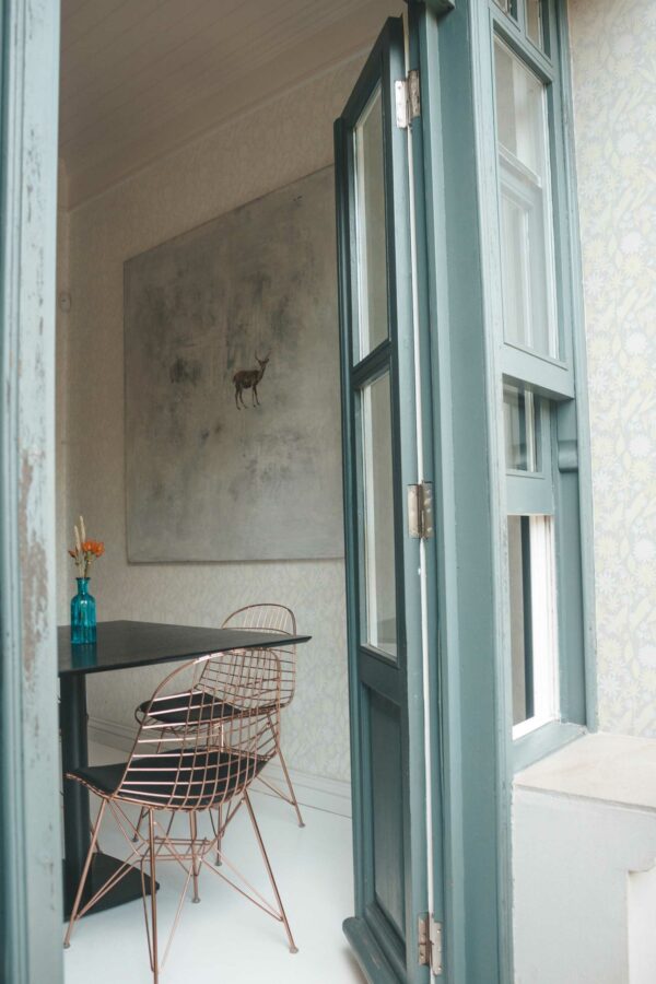 Traditional Serene White Blossom Grace wallpaper by Fancy Walls