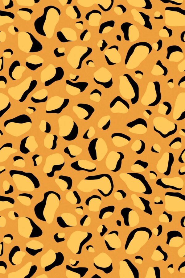 Fancy Walls Classic Small Cheetah Print Orange Vibrant self-adhesive wallpaper