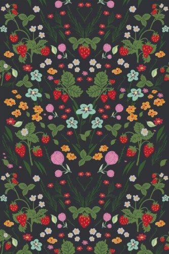 Pattern repeat of Wildwood removable wallpaper design