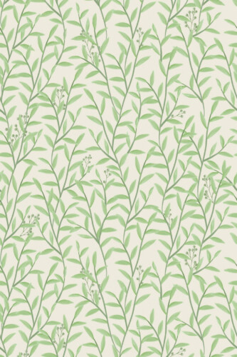 Pattern repeat of Willow Branch Greenery removable wallpaper design