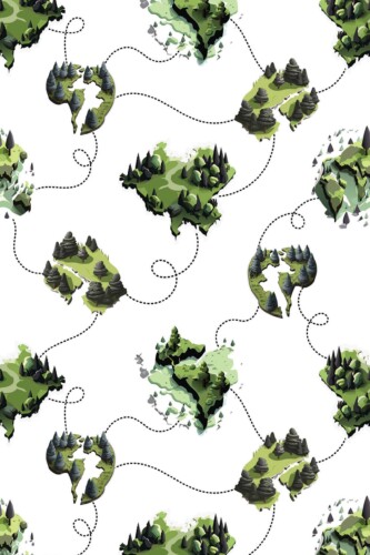 Fancy Walls MapWhite peel and stick wallpaper